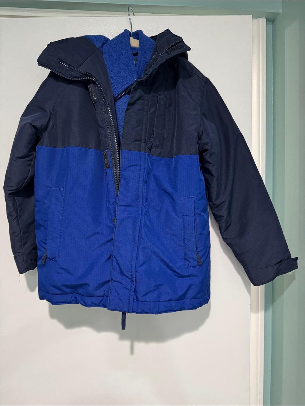 The Children's Place Two-Tone Navy & Royal Blue Puffer Jacket